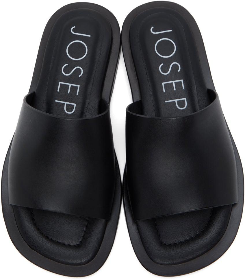 Joseph Black Softy Pool Sandals