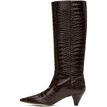 Joseph Brown Croc Mid-Calf Boots