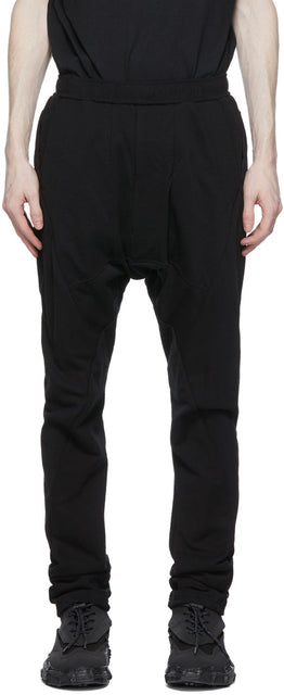 Julius Black Cotton Dry Sweat Lounge Pants - Pantalon salon de sueur sèche en coton noir Julius - 줄리어스 블랙 코튼 마른 땀이 바지 라운지 바지