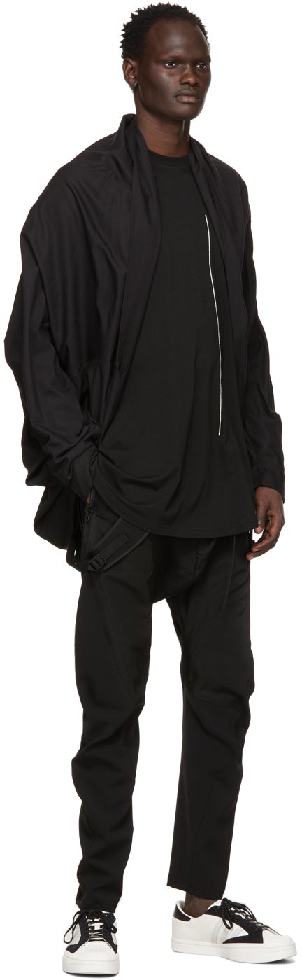 Julius Black Slim Strap Trousers