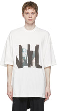 Julius Off-White 'NILÃ¸S' Jersey Logo Print T-Shirt - JULIUS OFF-WHITE "NILÃ¸S 'Logo Jersey Print T-shirt - 줄리어스 오프 화이트 'NilÃ¼s'저지 로고 인쇄 티셔츠