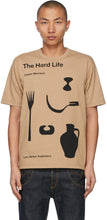 Junya Watanabe Beige Jasper Morrison Edition 'The Hard Life' T-Shirt - Junya Watanabe Beige Jasper Morrison Edition 'The Dur Life' T-shirt - Junya Watanabe Beige Jasper Morrison Edition 'The Hard Life'T 셔츠