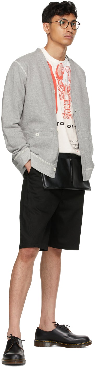 Junya Watanabe Black Cotton Drill Shorts