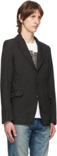 Junya Watanabe Black Gabardine Garment-Dyed Blazer