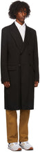 Junya Watanabe Black Wool Birdseye Coat