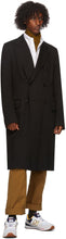 Junya Watanabe Black Wool Birdseye Coat