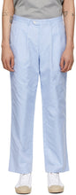 Junya Watanabe Blue Cotton Trousers - Pantalon en coton bleu Junya Watanabe - Junya 와타나베 블루 코튼 바지