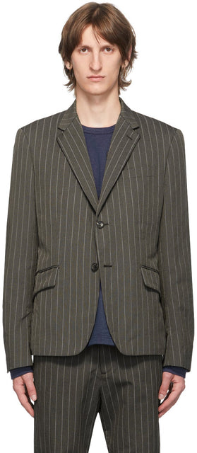 Junya Watanabe Brown Stripe Blazer - Junya Watanabe Blazer Brown Blazer - Junya 와타나베 브라운 스트라이프 블레이저