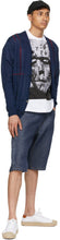 Junya Watanabe Indigo Linen Paneled Shorts