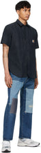 Junya Watanabe Navy Carhartt Edition Garment-Dyed Short Sleeve Shirt