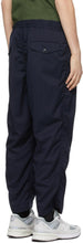 Junya Watanabe Navy Wool Check Trousers