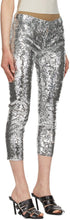 Junya Watanabe Silver Sequin Cropped Trousers