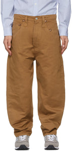 Junya Watanabe Tan Levi's Edition Garment-Dyed Trousers - Junya Watanabe Tan Levi's Edition pantalon teint de vêtement - Junya Watanabe Tan Levi 's Edition 의류 염색 바지