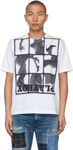 Junya Watanabe White Playboy Edition Collage T-Shirt - Junya Watanabe White Playboy Edition Collage T-shirt - Junya Watanabe White Playboy Edition 콜라주 티셔츠