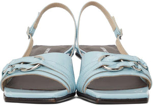 Justine Clenquet Blue Drew Heeled Sandals