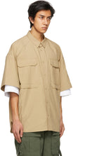 Juun.J Beige Layered Pocket Short Sleeve Shirt