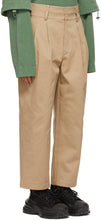 Juun.J Beige Two-Pleat Double Waistband Trousers