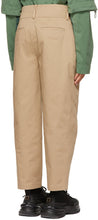 Juun.J Beige Two-Pleat Double Waistband Trousers