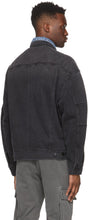 Juun.J Black Denim Layered Trucker Jacket