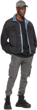 Juun.J Black Denim Layered Trucker Jacket
