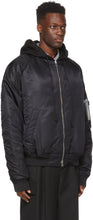 Juun.J Black Detachable Hood Bomber Jacket