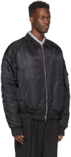 Juun.J Black Detachable Hood Bomber Jacket