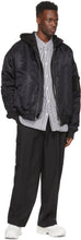 Juun.J Black Detachable Hood Bomber Jacket