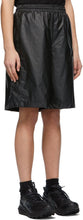 Juun.J Black Embroidered Logo Track Shorts