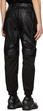 Juun.J Black Faux-Leather Cargo Pants