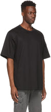 Juun.J Black Logo Sleeve-Pocket T-Shirt