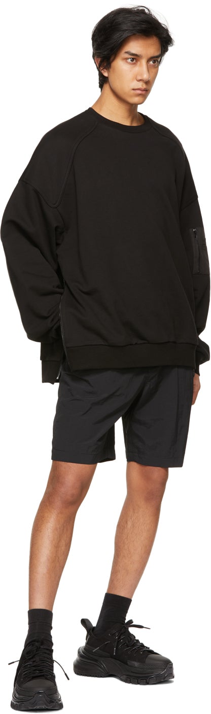 Juun.J Black MA-1 Pocket Sweatshirt
