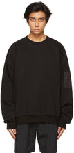 Juun.J Black MA-1 Pocket Sweatshirt - Sweat-shirt de poche Juun.J noir Ma-1 - Juun.j 블랙 MA-1 포켓 스웨터