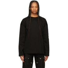 Juun.J Black 'Nouvelle Tendance' Long Sleeve T-Shirt - T-shirt à manches longues «Nouvelle tendance» Juun.J noir - JUUN.J 블랙 '누벨 텔레엔스'긴 소매 티셔츠