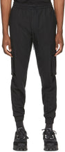 Juun.J Black Stretch Jogger Cargo Pants - Juun.j Pantalon de cargaison jogging stretch noir - Juun.j 검은 스트레치 조깅하는화물 바지