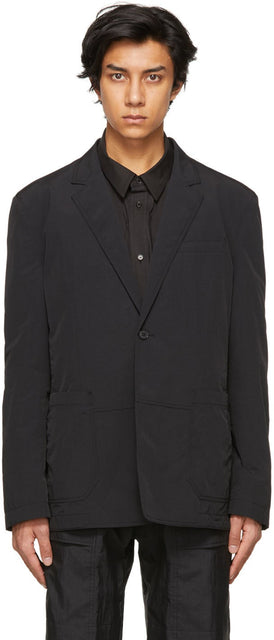 Juun.J Black Taffeta Two-Button Blazer - Juun.J Black Taffeta Blazer à deux boutons - JUUN.J 블랙 태 피터 2 버튼 블레이저