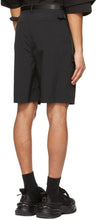 Juun.J Black Two-Pleat Belted Shorts