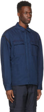 Juun.J Blue Denim Two Pockets Contrast Shirt