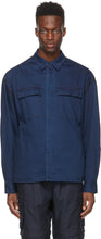Juun.J Blue Denim Two Pockets Contrast Shirt - Juun.J Blue Denim Deux poches Chemise contrastée - Juun.j 블루 데님 두 포켓 대조 셔츠