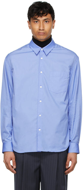 Juun.J Blue Double Layered Shirt - Chemise double couche de juun.j bleue - Juun.j 블루 더블층 셔츠