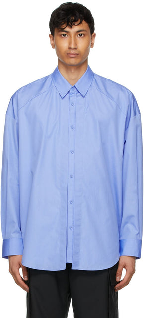 Juun.J Blue Shirring Shirt - Chemise de frère bleu juun.j - Juun.j 푸른 셔링 셔츠
