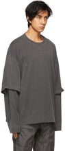 Juun.J Grey Double Sleeve Long Sleeve T-Shirt