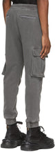 Juun.J Grey Garment-Dyed Jogger Cargo Pants