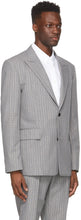 Juun.J Grey Wool Check Glen Blazer