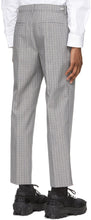 Juun.J Grey Wool Check Glen Trousers