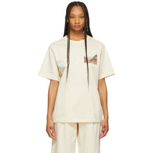 Juun.J Off-White 'Nouvelle Tendance' Artwork T-Shirt - T-shirt œcrework "Nouvelle Tendance" de juun.j - JUUUN.J 오프 화이트 '누벨 타취'아트웍 티셔츠