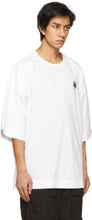 Juun.J White Embroidered Logo T-Shirt