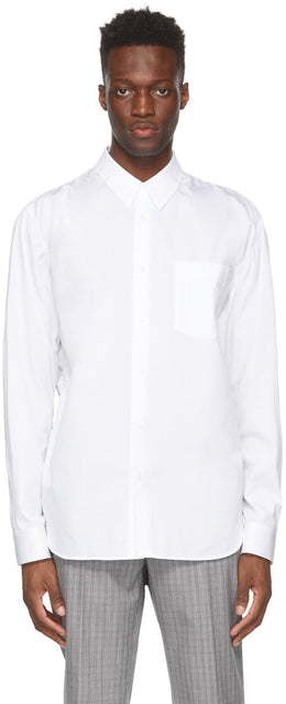 Juun.J White Ruched Puckering Shirt - Jun.J Blanc Chemise froncée - juun.j 화이트 루슈 셔츠를 망쳤다