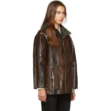 KASSL Editions Reversible Brown Lacquer Sheepskin Coat