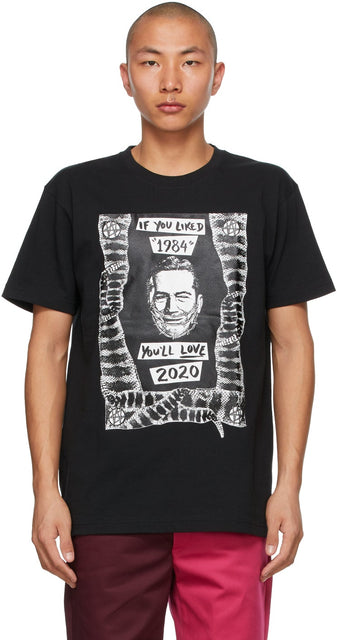 KIDILL Black Winston Smith Edition 2020 Print T-Shirt - Kidill Black Winston Smith Edition 2020 Print T-shirt - Kidill Black Winston Smith Edition 2020 인쇄 티셔츠
