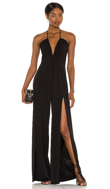 Katie May Never Cross Jumpsuit in Black Katie pourrait ne jamais croiser la combinaison en noir 凯蒂（Katie）可能永远不会穿黑色连身裤